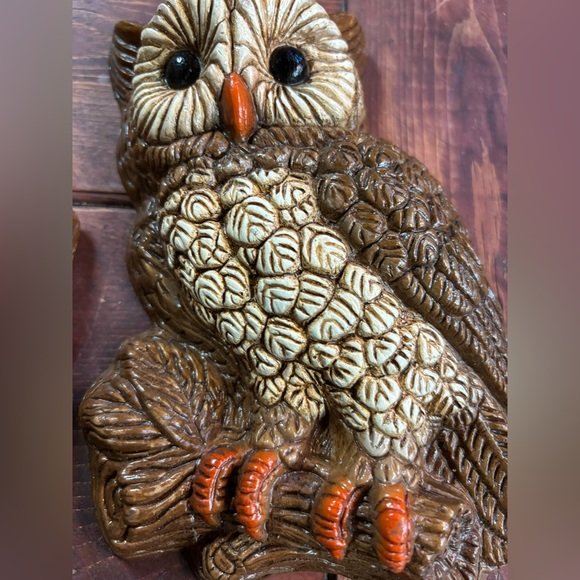 🦉 Vintage 1970s MCM Homco Foam Owls Set of Two - Picture 3 of 5